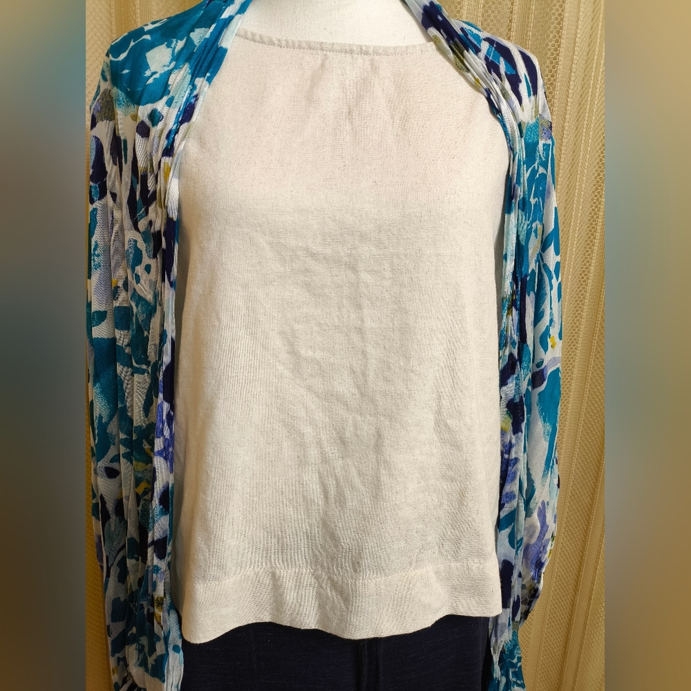 Ivory Linen Blend Tank Top M